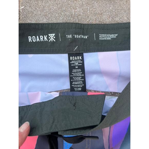 NWT Roark Boatman multi-colored board shorts size 30, 31, 33, 38 - Picture 6 of 9